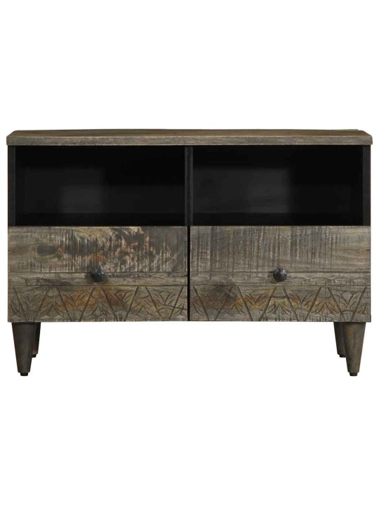 Tv skříňka světle šedá 70x33,5x46 cm masivní mangovníkové dřevo