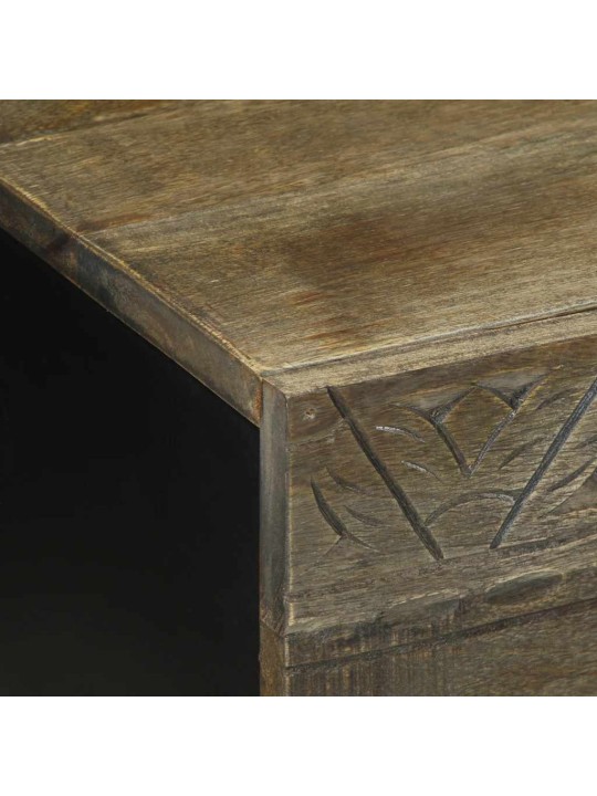 Konferenční stolek světle šedá 80x50x40 cm masivní mangovník