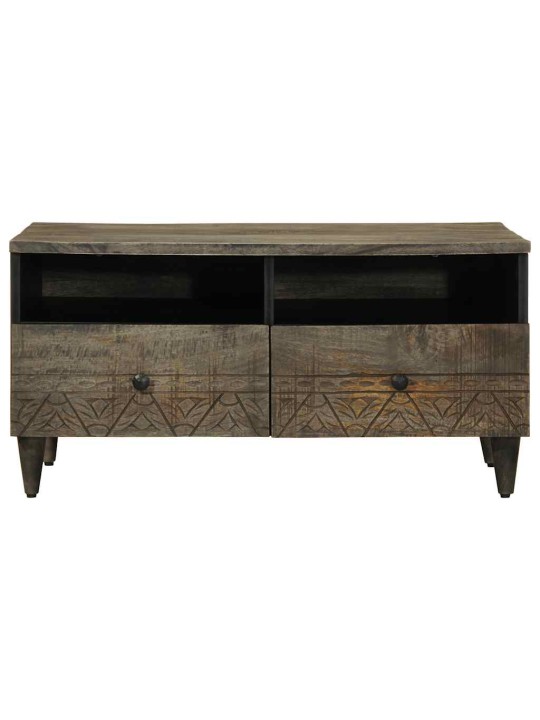 Coffee table světle šedá 80x54x40 cm masivní mangovníkové dřevo