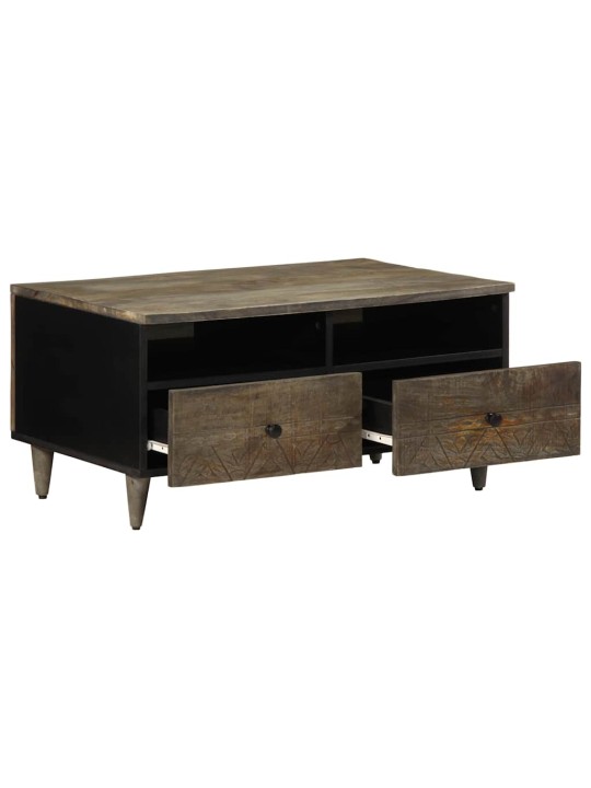 Coffee table světle šedá 80x54x40 cm masivní mangovníkové dřevo