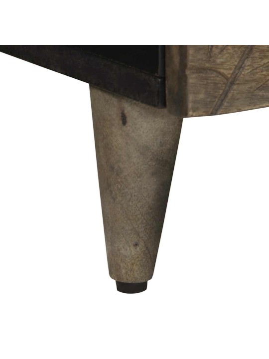 Coffee table světle šedá 80x54x40 cm masivní mangovníkové dřevo