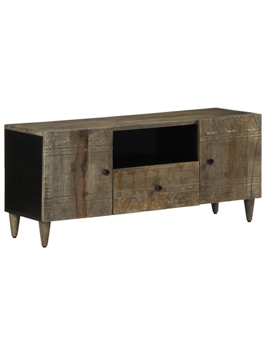 Tv skříňka světle šedá 105x33,5x46cm masivní mangovníkové dřevo