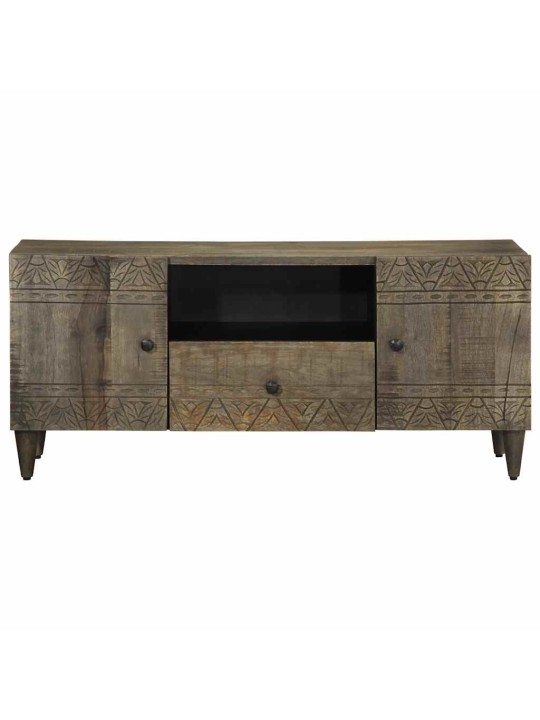 Tv skříňka světle šedá 105x33,5x46cm masivní mangovníkové dřevo