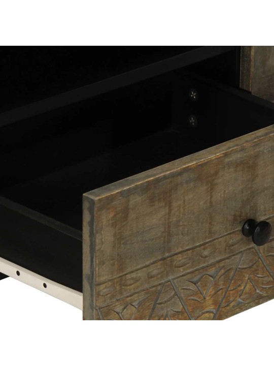 Tv skříňka světle šedá 105x33,5x46cm masivní mangovníkové dřevo