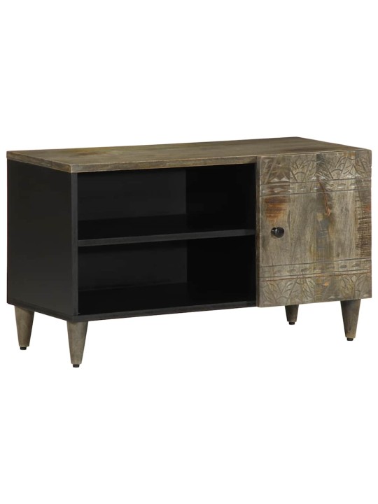 Tv cabinet světle šedá 80x31,5x46 cm masivní mangovníkové dřevo