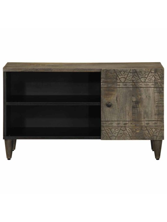 Tv cabinet světle šedá 80x31,5x46 cm masivní mangovníkové dřevo
