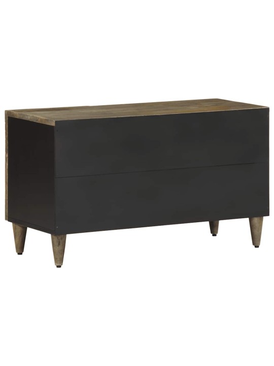 Tv cabinet světle šedá 80x31,5x46 cm masivní mangovníkové dřevo