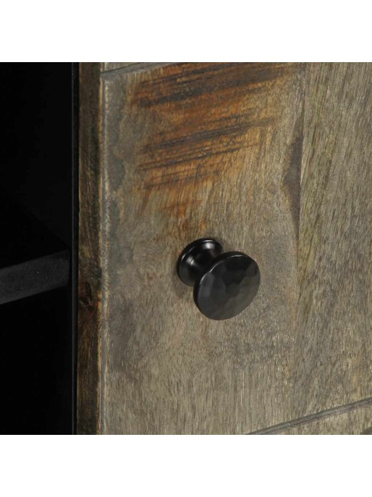 Tv cabinet světle šedá 80x31,5x46 cm masivní mangovníkové dřevo