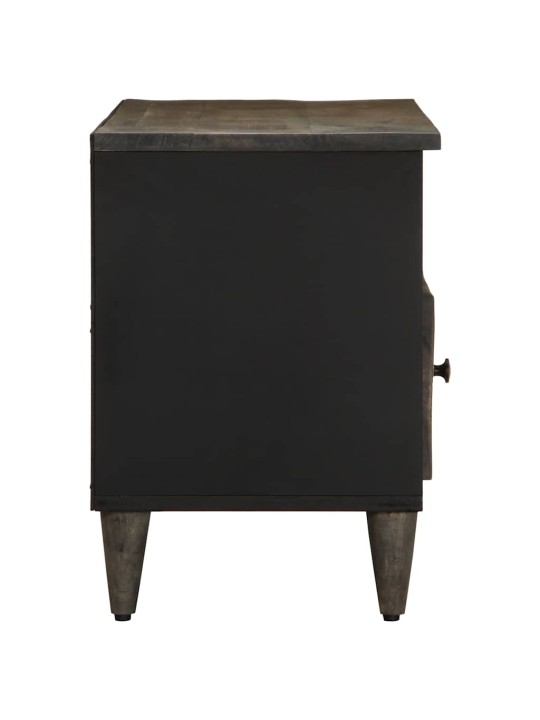 Tv skříňka černá 100 x 33 x 46 cm masivní mangovníkové dřevo