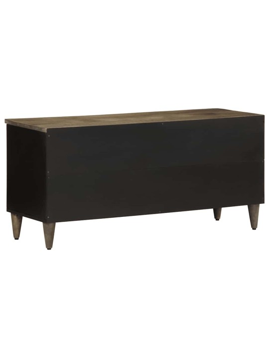 Tv skříňka černá 100 x 33 x 46 cm masivní mangovníkové dřevo