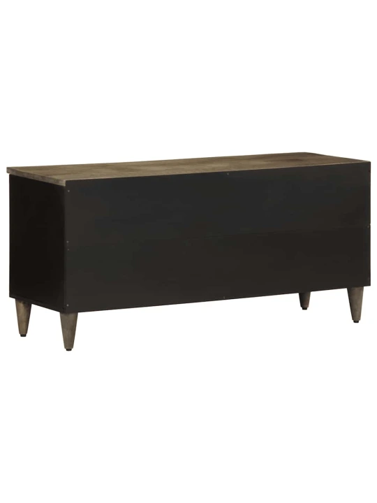 Tv skříňka černá 100 x 33 x 46 cm masivní mangovníkové dřevo