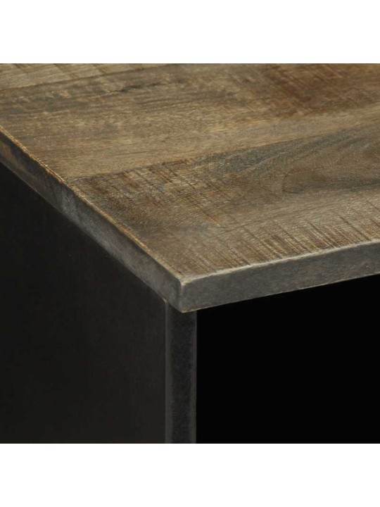 Tv skříňka černá 100 x 33 x 46 cm masivní mangovníkové dřevo