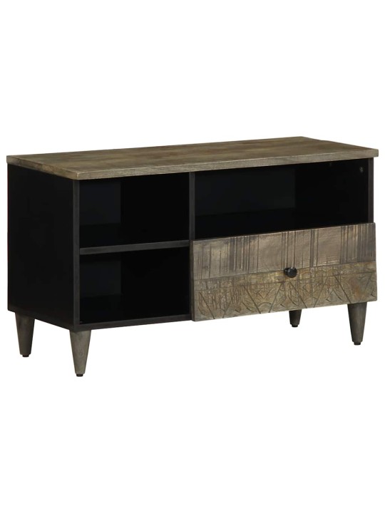 Tv skříňka černá 80 x 33 x 46 cm masivní mangovníkové dřevo