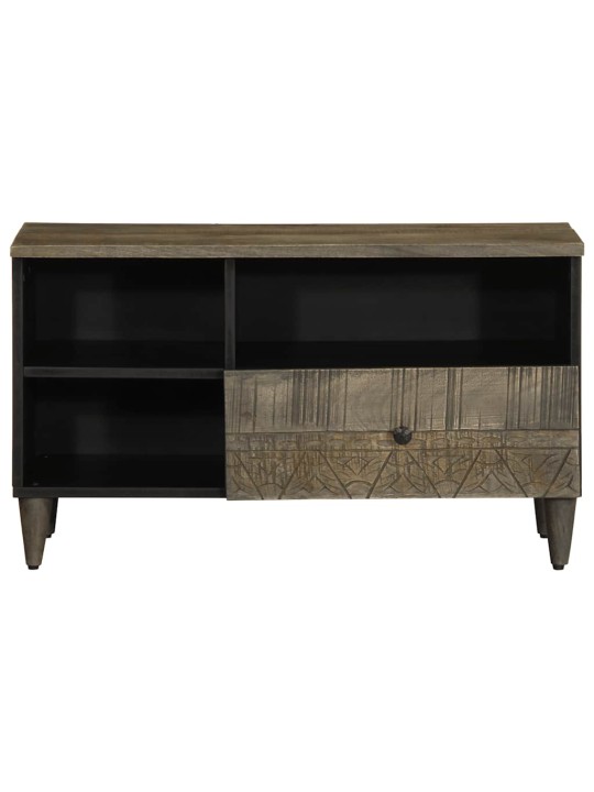 Tv skříňka černá 80 x 33 x 46 cm masivní mangovníkové dřevo