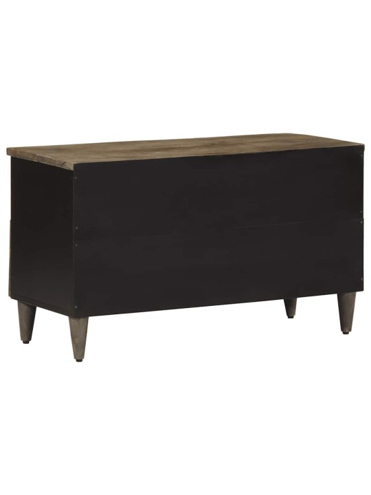 Tv skříňka černá 80 x 33 x 46 cm masivní mangovníkové dřevo