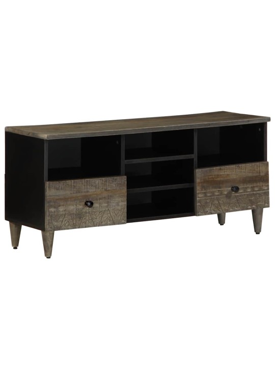 Tv skříňka černá 100 x 33 x 46 cm masivní mangovníkové dřevo