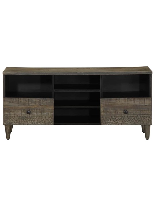Tv skříňka černá 100 x 33 x 46 cm masivní mangovníkové dřevo