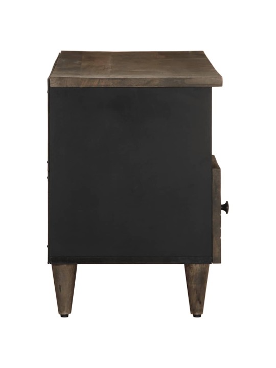 Tv skříňka černá 100 x 33 x 46 cm masivní mangovníkové dřevo
