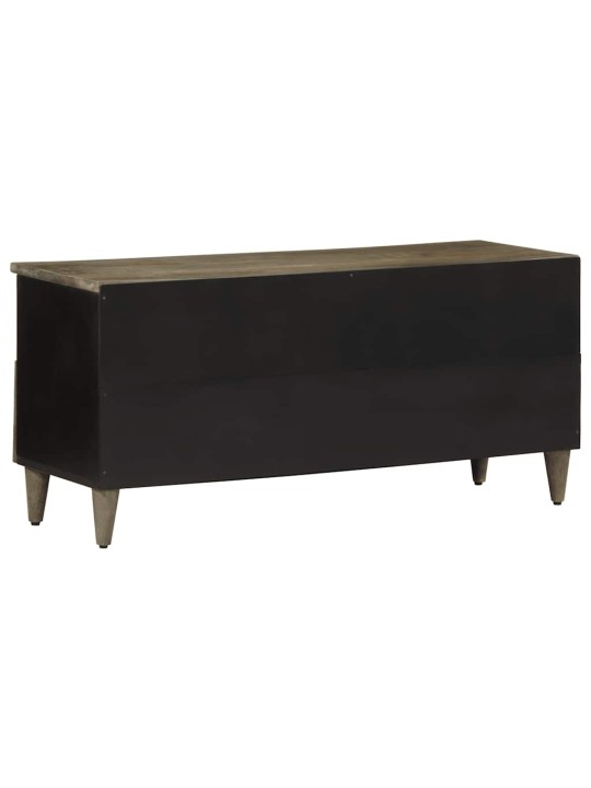 Tv skříňka černá 100 x 33 x 46 cm masivní mangovníkové dřevo