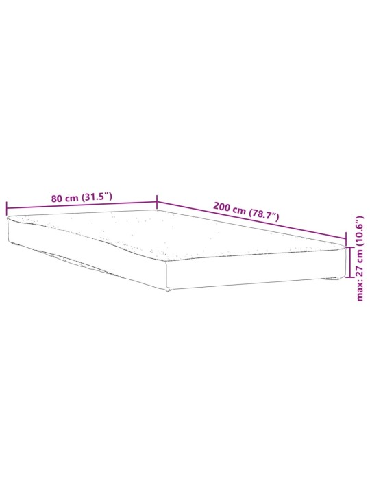 Chránič matrace bílý 80 x 200 cm nepropustný