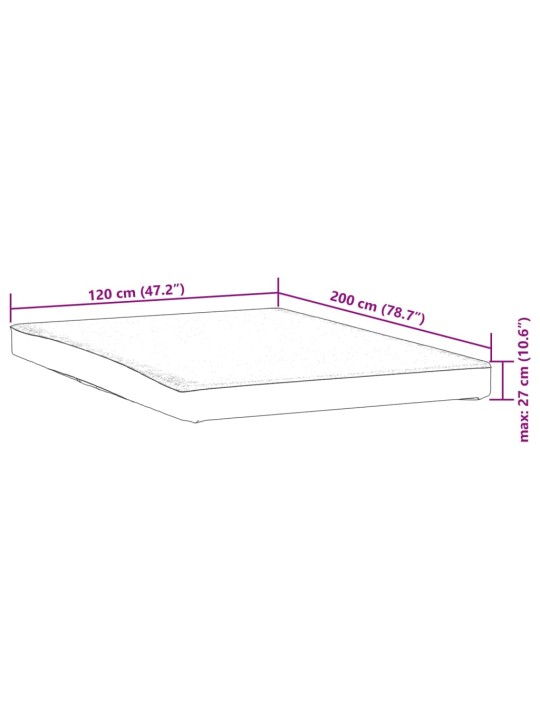 Chránič matrace bílý 120 x 200 cm nepropustný
