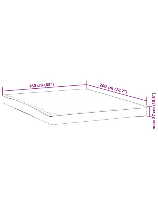 Chránič matrace bílý 160 x 200 cm nepropustný