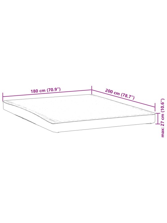 Chránič matrace bílý 180 x 200 cm nepropustný