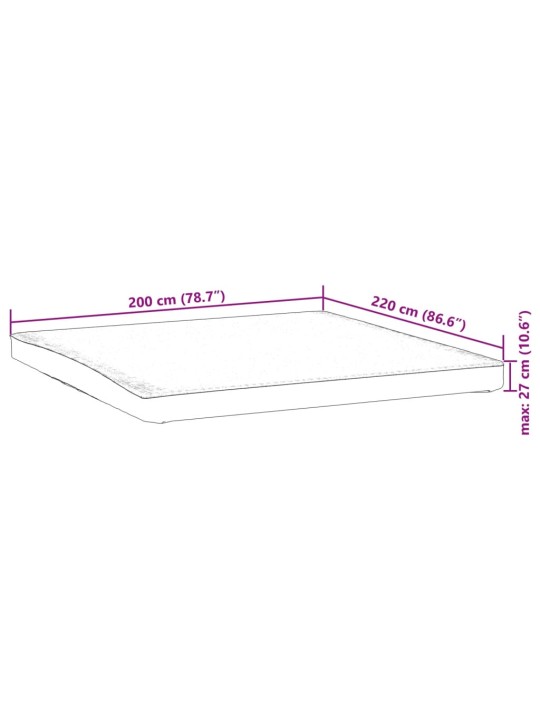 Chránič matrace bílý 200 x 220 cm nepropustný