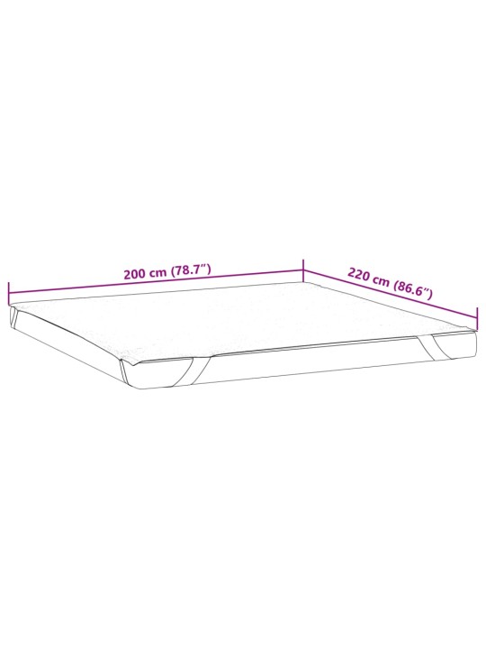 Chránič matrace bílý 200 x 220 cm nepropustný