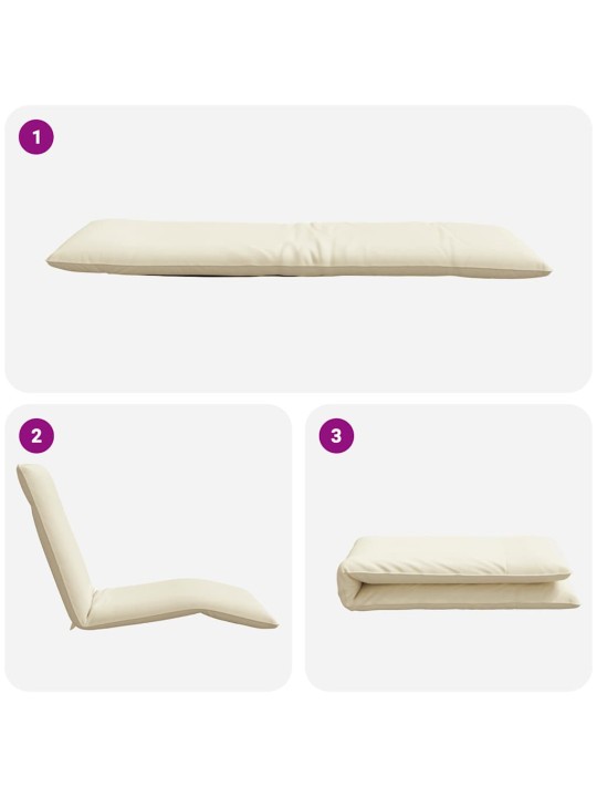 Skládací lehátko cream 175x54x8,5 cm oxfordská látka