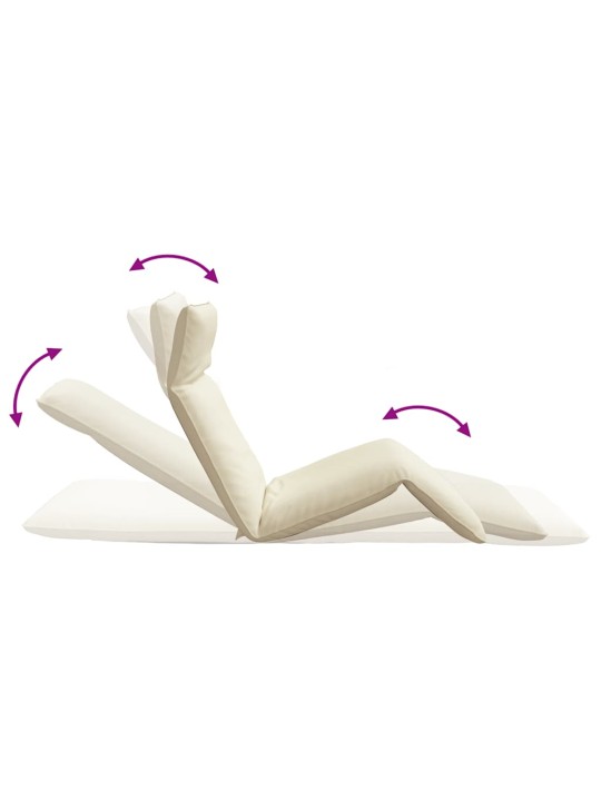 Skládací lehátko cream 175x54x8,5 cm oxfordská látka