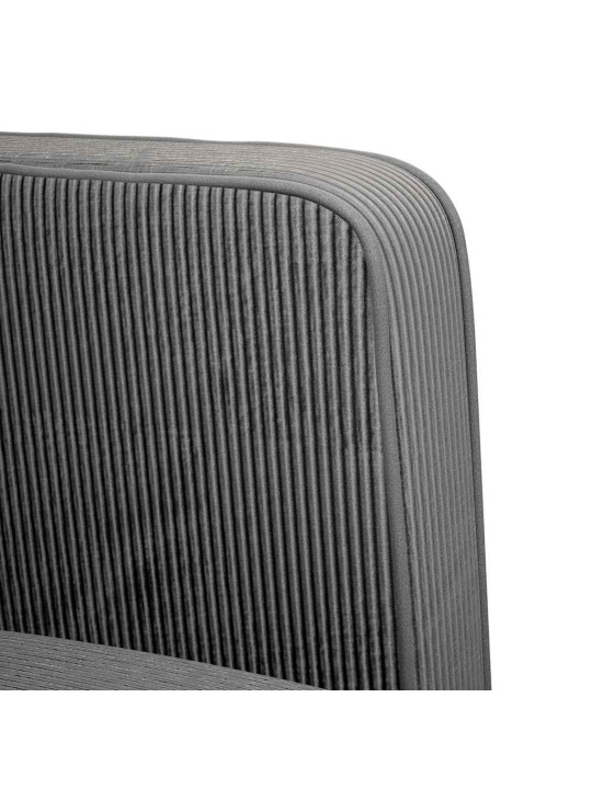 Rozkládací křeslo s područkami tmavě šedé 54 cm manšestr textil
