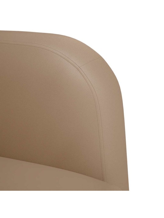 Rozkládací křeslo s područkami cappuccino 54 cm umělá kůže