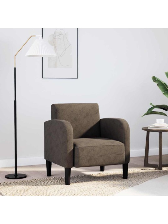Rozkládací křeslo s područkami tmavě šedé 54 cm umělá kůže