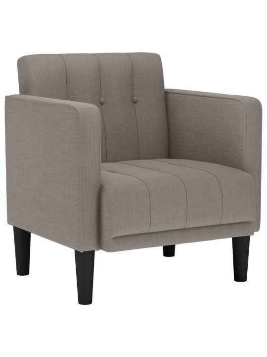 Rozkládací křeslo s područkami, taupe, 53 cm, látka