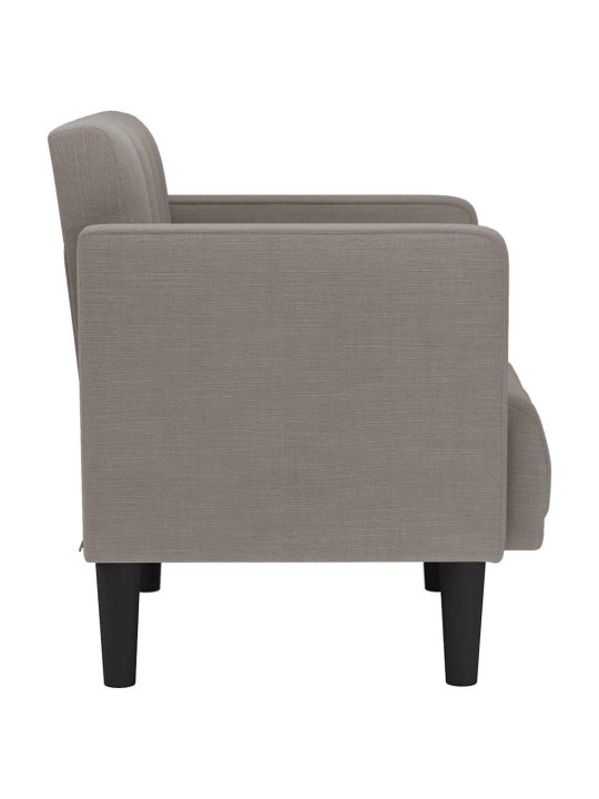 Rozkládací křeslo s područkami, taupe, 53 cm, látka