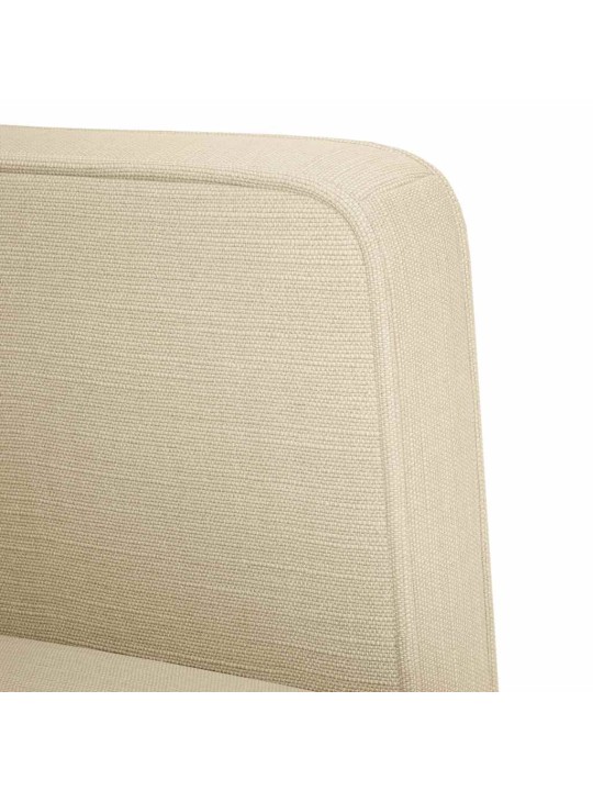 Rozkládací křeslo s područkami, krémová, 53 cm, látka