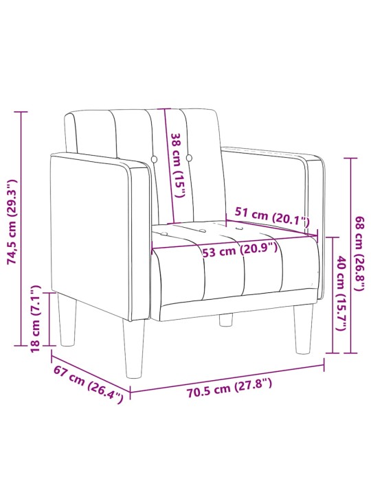 Rozkládací křeslo s područkami, modré, 53 cm, látka