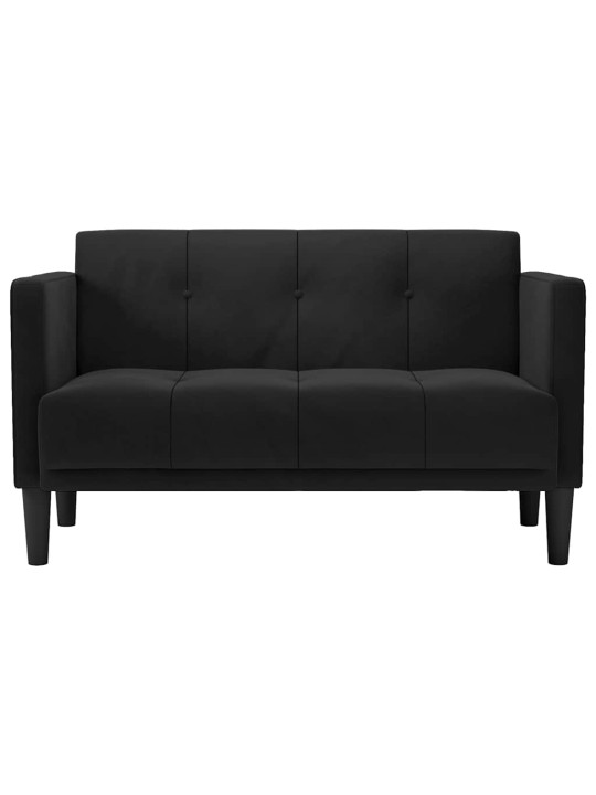 Loveseat sofa černá 111 cm samet