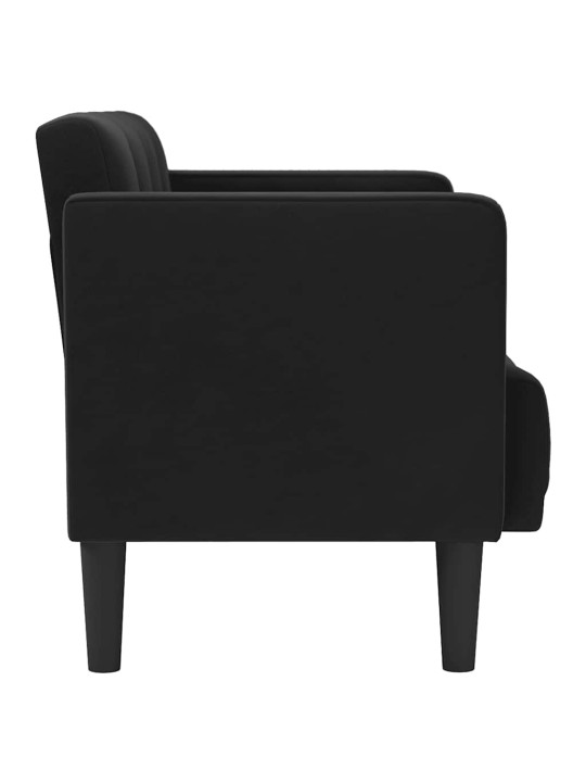 Loveseat sofa černá 111 cm samet