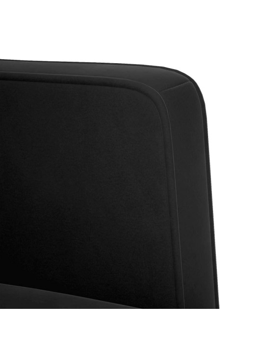 Loveseat sofa černá 111 cm samet