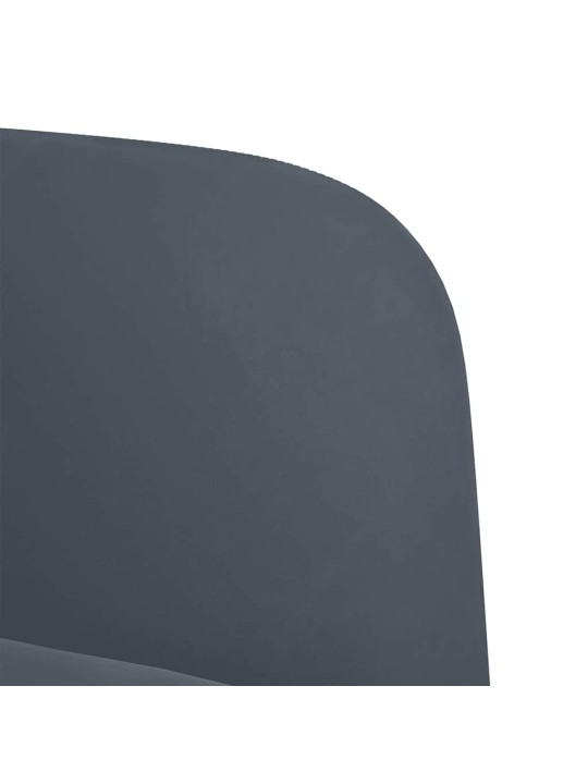 Rozkládací křeslo s područkami tmavě šedá 54 cm samet