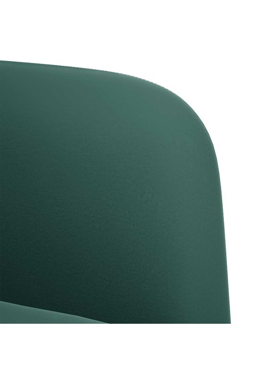 Rozkládací křeslo s područkami tmavě zelená 54 cm samet