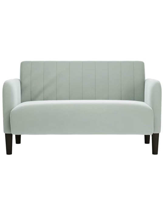 Loveseat sofa světle šedá 109 cm samet