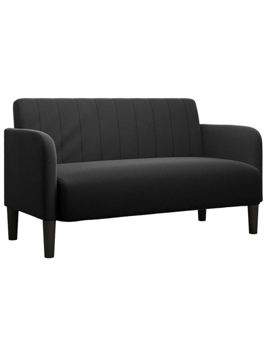 Loveseat sofa černý 109 cm samet
