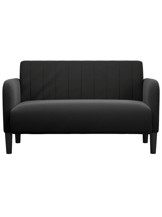 Loveseat sofa černý 109 cm samet