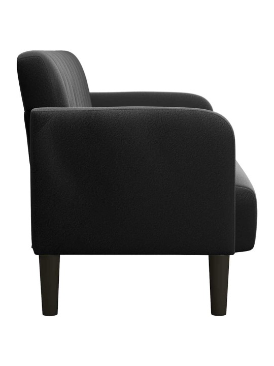 Loveseat sofa černý 109 cm samet