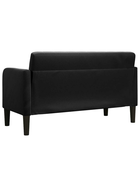 Loveseat sofa černý 109 cm samet