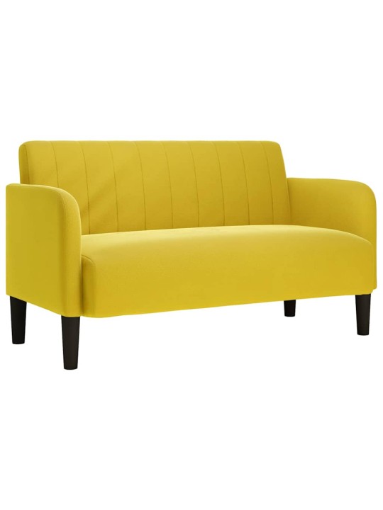 Loveseat sofa žluť 109 cm samet