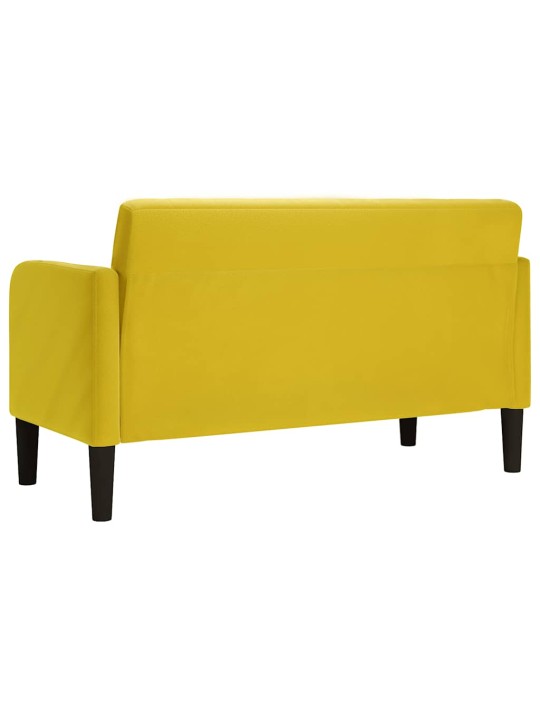 Loveseat sofa žluť 109 cm samet